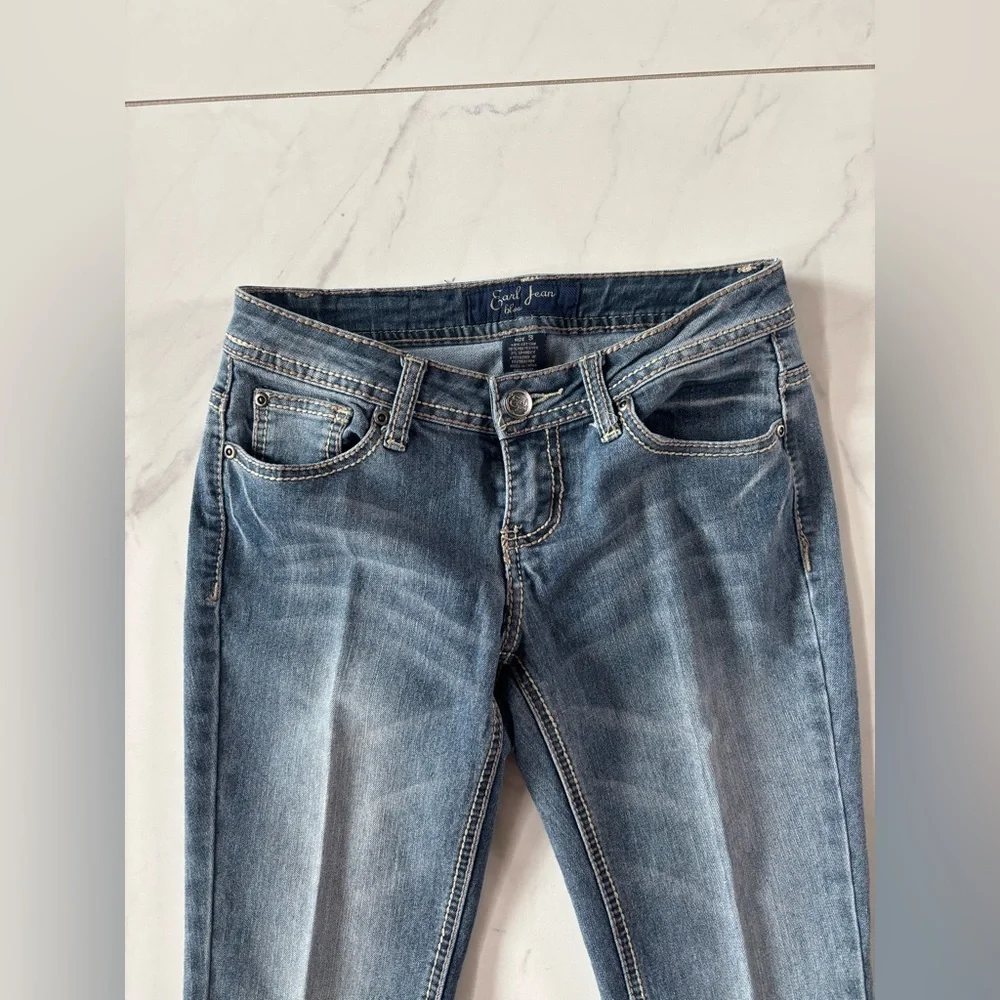 Earl Jeans Women's Medium Blue Flared Jeans - Picture 5 of 10